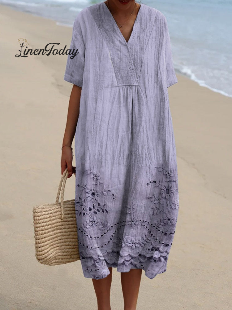 Vintage Floral Pattern Art Print Flowy Dress