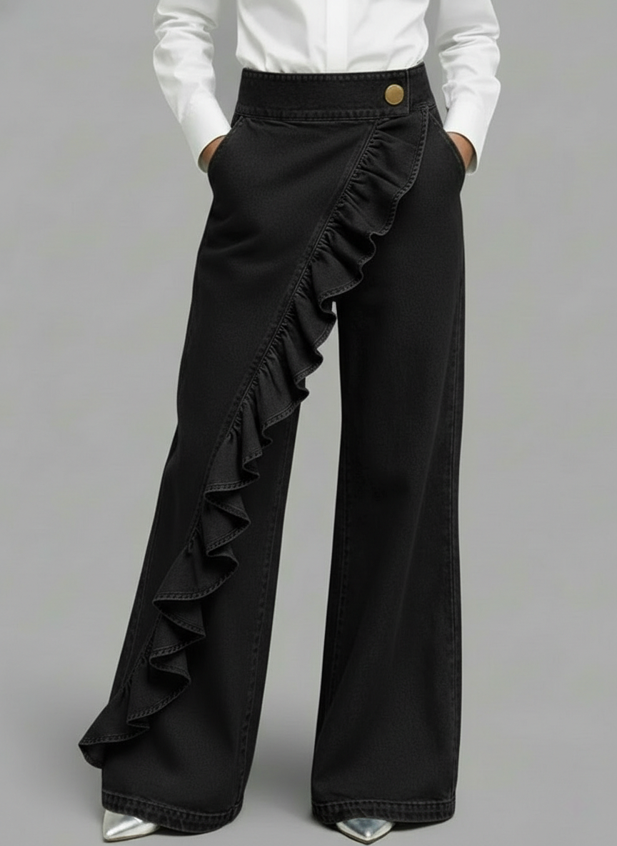 Single Ruffled Jeans