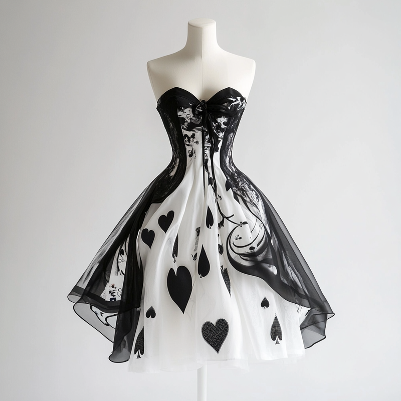 Summer Original Design Magician Theme Hot Stamping Dress 7f0e