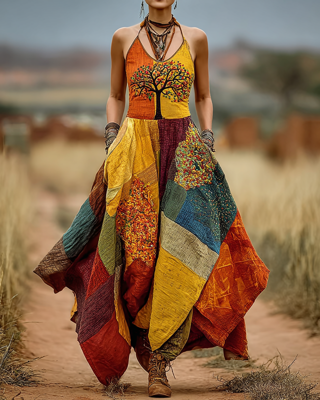 Western Yggdrasill Elements Dress Fea3