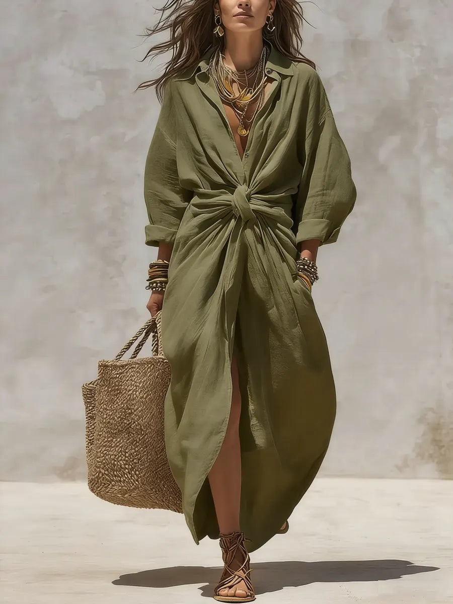 Designer-Style Shirt Dress