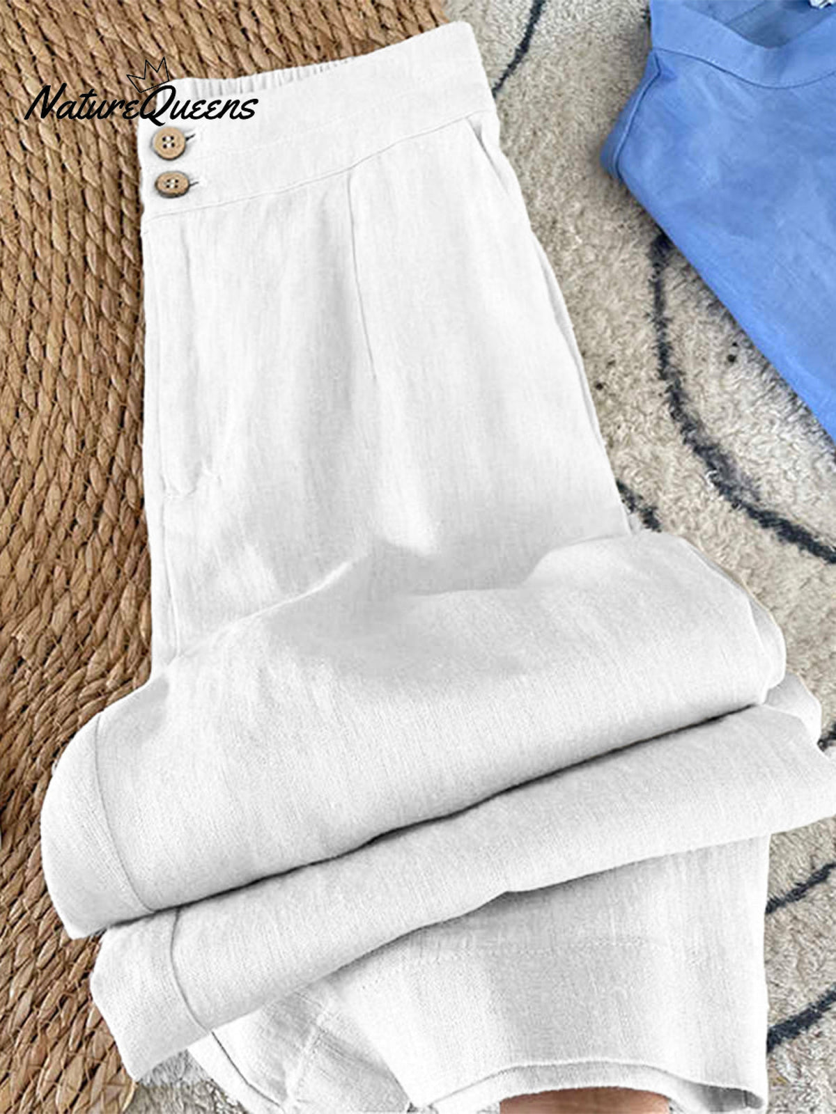 Cotton and Linen Casual Pants