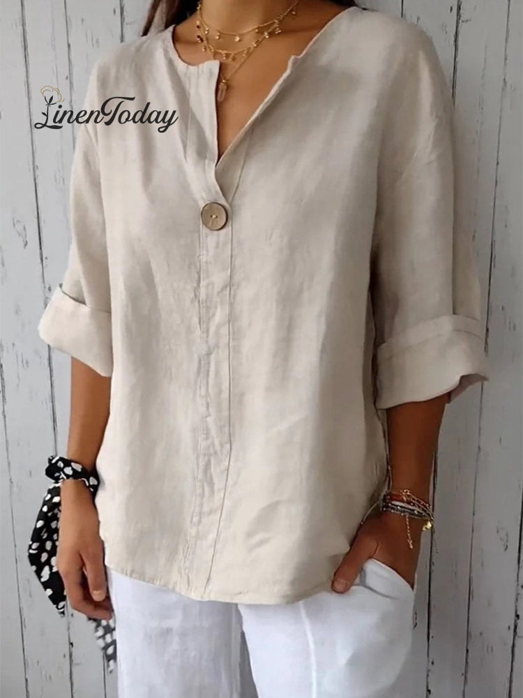 Casual Cotton Linen Shirt