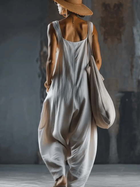Cozy Loose-Fitting Wide-Leg Jumpsuit