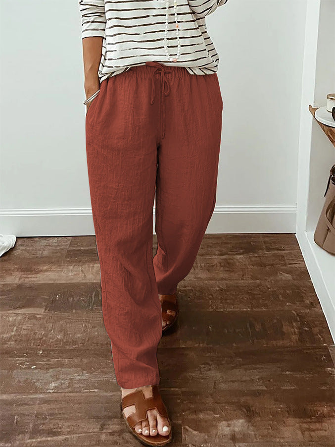 Cotton and Linen Casual Pants