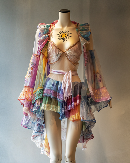 Sexy Elegant Ruffle Top with Skirt Two-Piece Swimsuit 7d21
