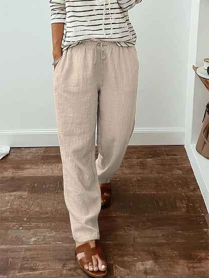 Cotton and Linen Casual Pants
