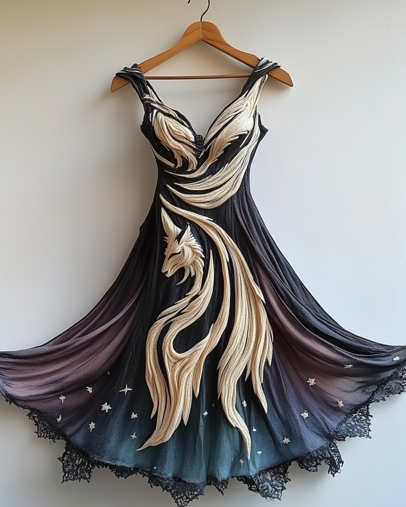 Summer Vacation Viking Theme Kettle Knot Irregular Handmade Dress Ec5e