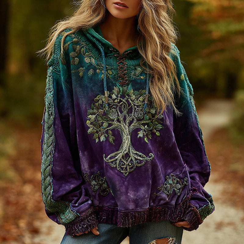 Viking Celtic Knot Tree of Life Comfort Warm Hoodie
