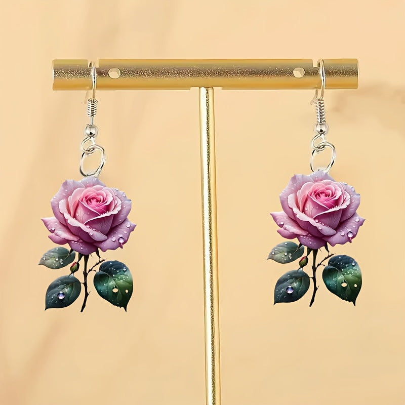 Rose Flower Earrings
