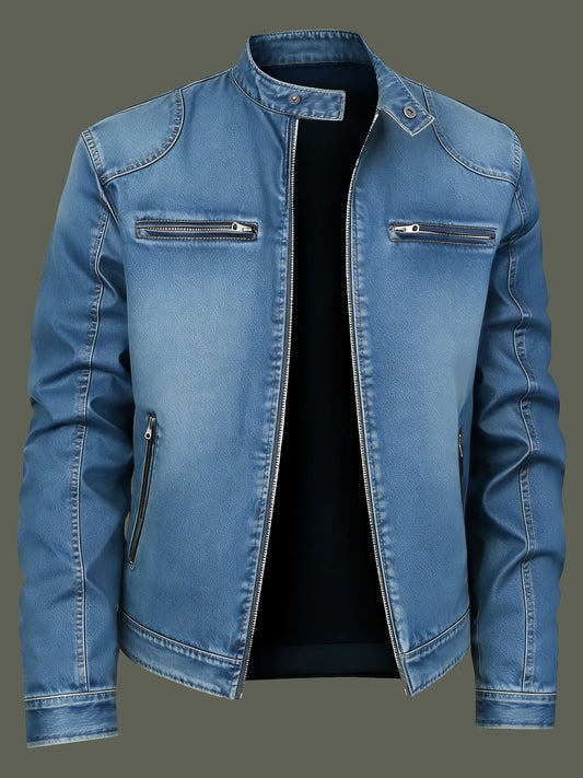Mans Casual Long-Sleeve Denim Jaket