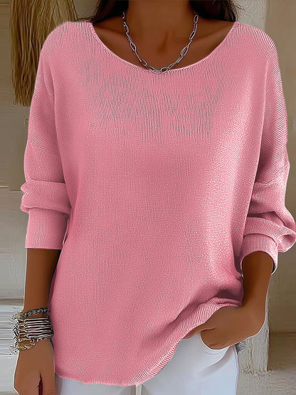 Casual Autumn and Winter Long-Sleeved Ribbed Shirt
