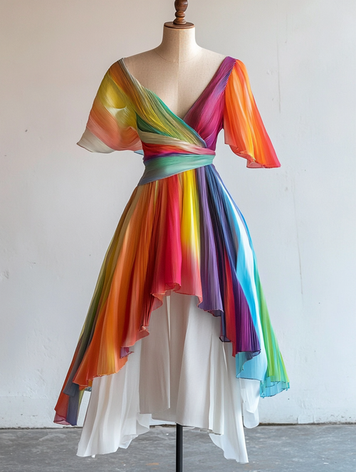 Irregular Dress for Vacation or Daily Wear D58d