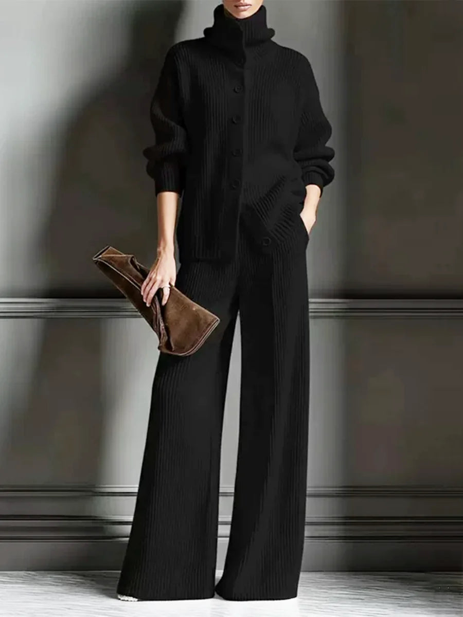 Cozy Cardigan Sweater and Pants Two-Piece Set