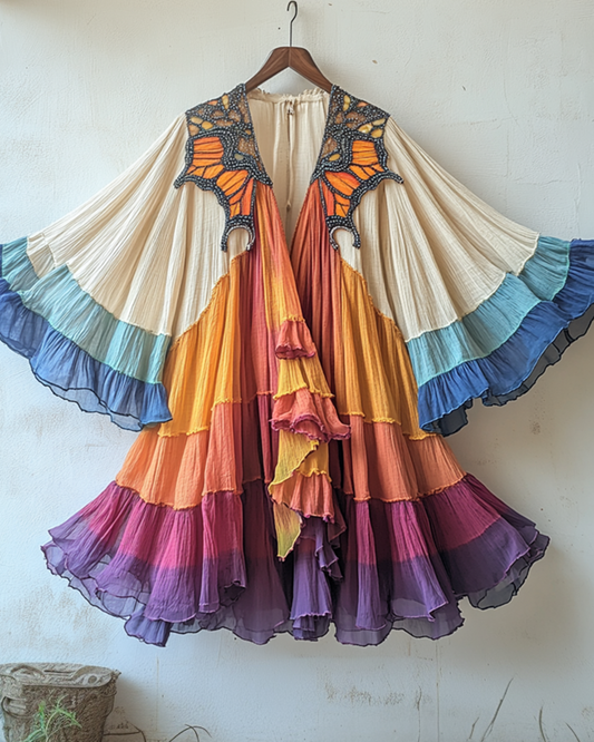 Rainbow Gradient Butterfly Cardigan 9d99