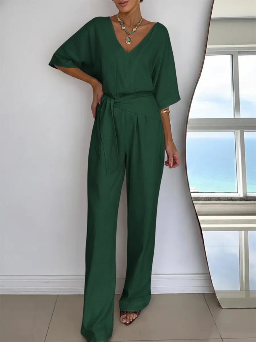 Linen and Cotton Jumpsuit