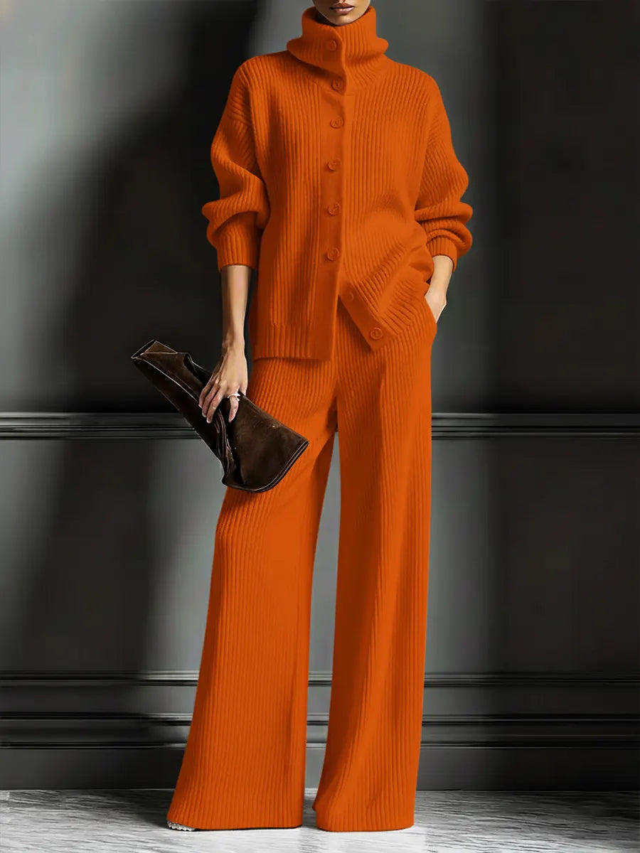 Cozy Cardigan Sweater and Pants Two-Piece Set