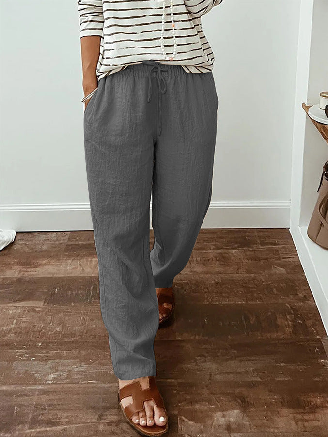 Cotton and Linen Casual Pants