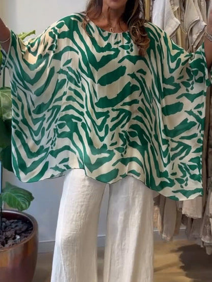Loose-Fitting Casual Printed Top