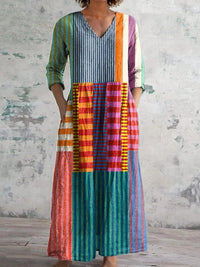 V-neck Pocket Dress