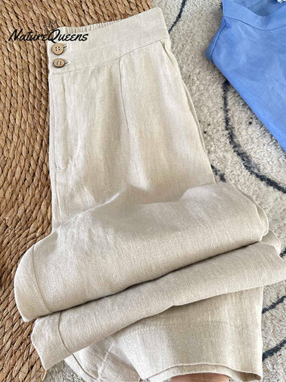 Cotton and Linen Casual Pants