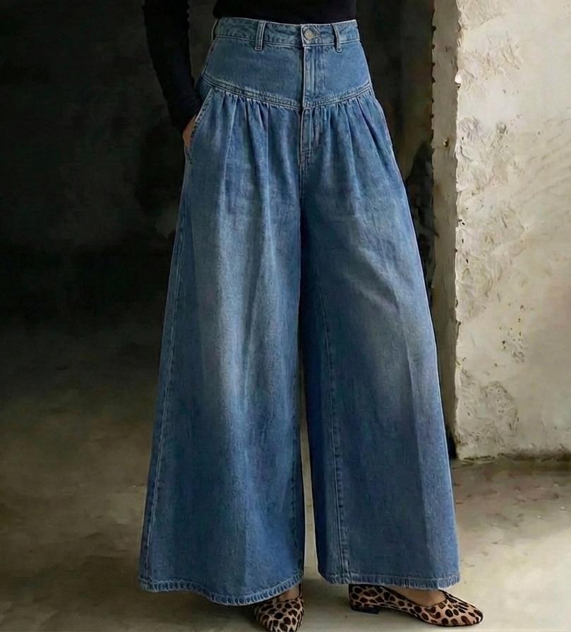 Fashion Relaxed Casual Wide-Leg Jeans with Comfort Meets Classic Denim