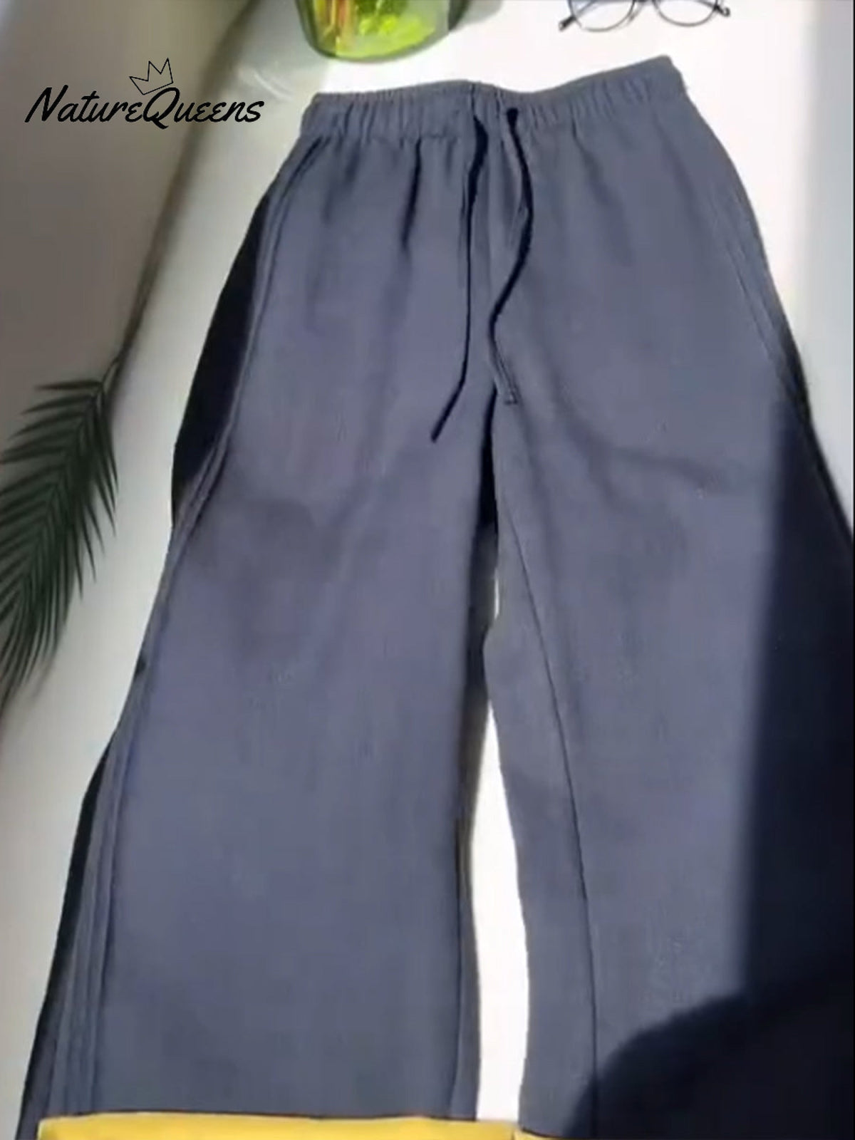 Women'stencel and Linen Wide-Leg Casual Pants