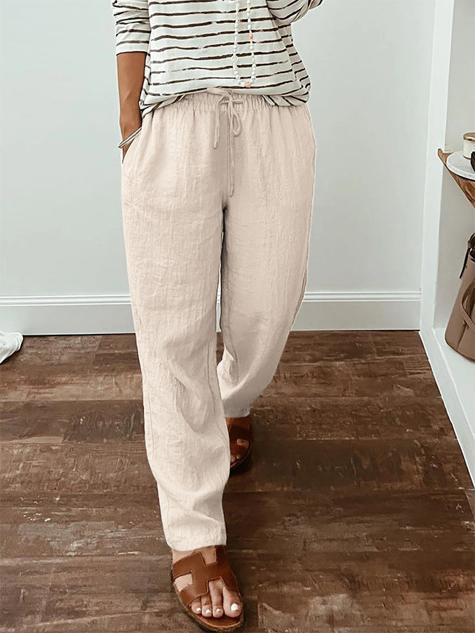 Cotton and Linen Casual Pants