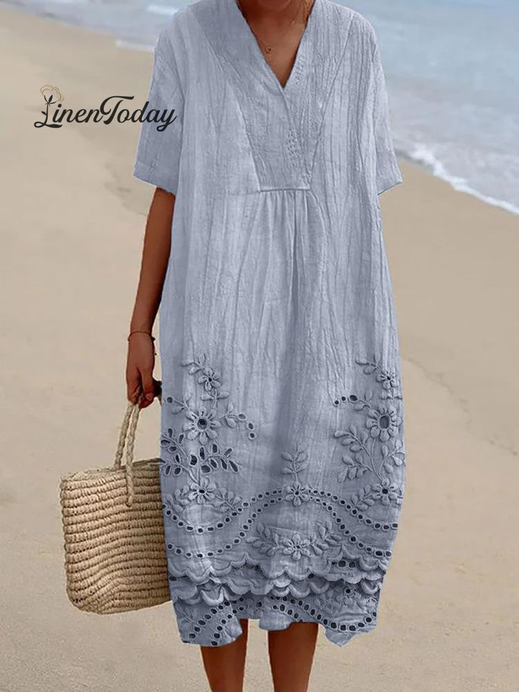 Vintage Floral Pattern Art Print Flowy Dress