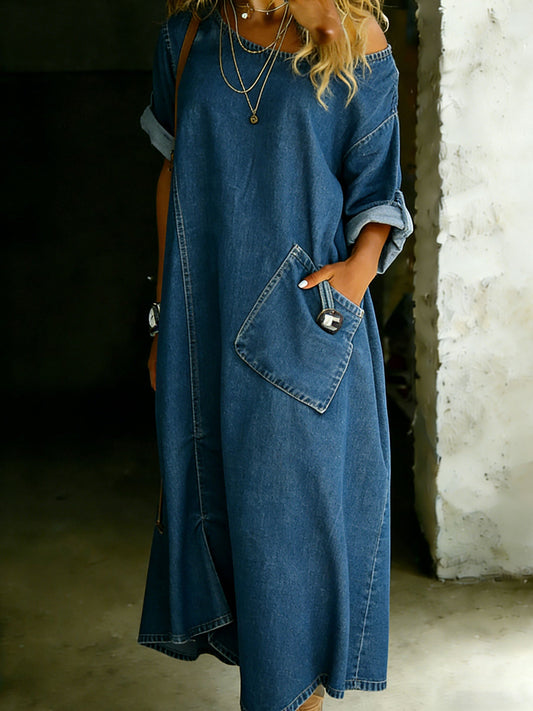Casual Stylish Denim Loose Dress
