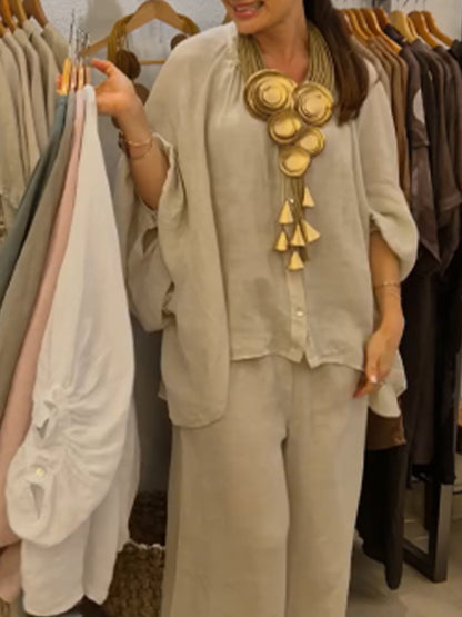 Casual Loose Linen and Cotton Shirts