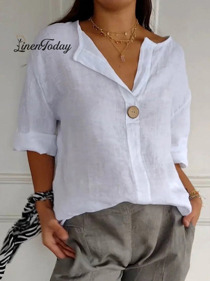 Casual Cotton Linen Shirt