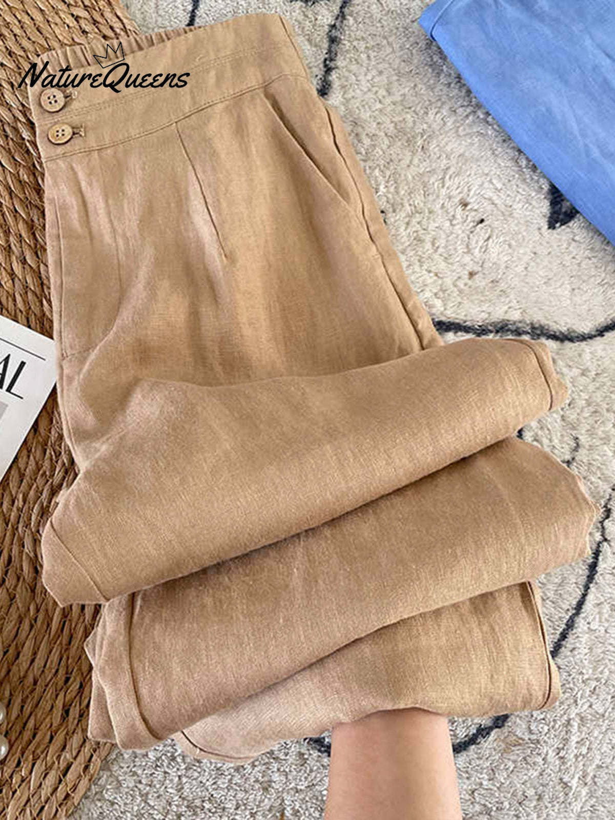 Cotton and Linen Casual Pants