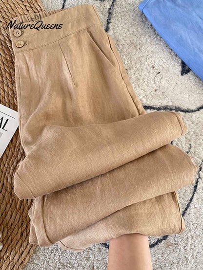 Cotton and Linen Casual Pants