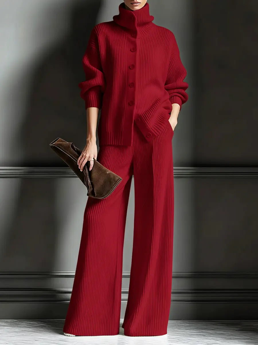 Cozy Cardigan Sweater and Pants Two-Piece Set