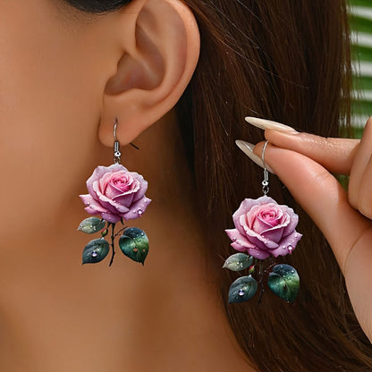 Rose Flower Earrings