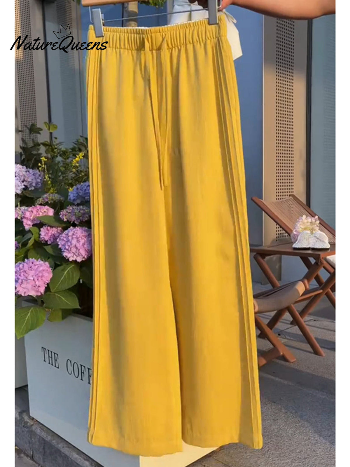 Women'stencel and Linen Wide-Leg Casual Pants