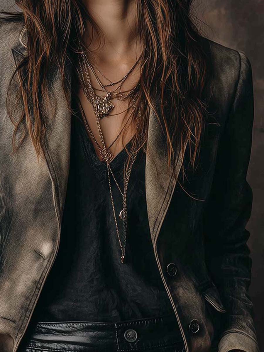 Vintage Fade Pure Cotton Denim Blazer