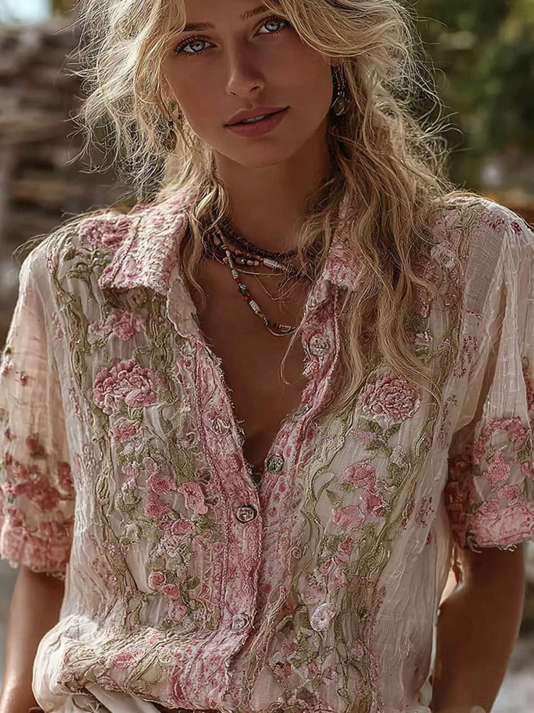 Floral Pattern Casual Shirt