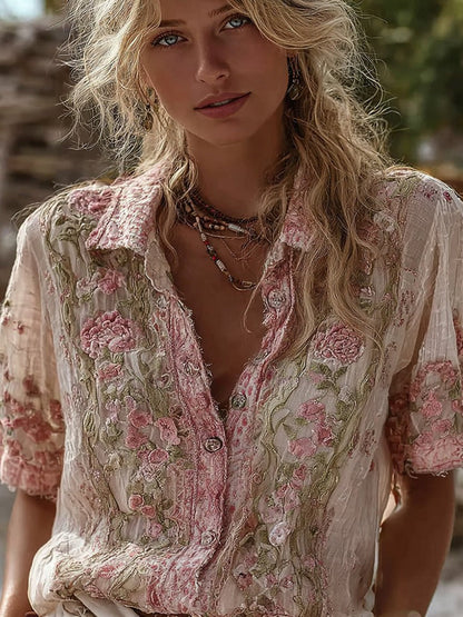 Floral Pattern Casual Shirt