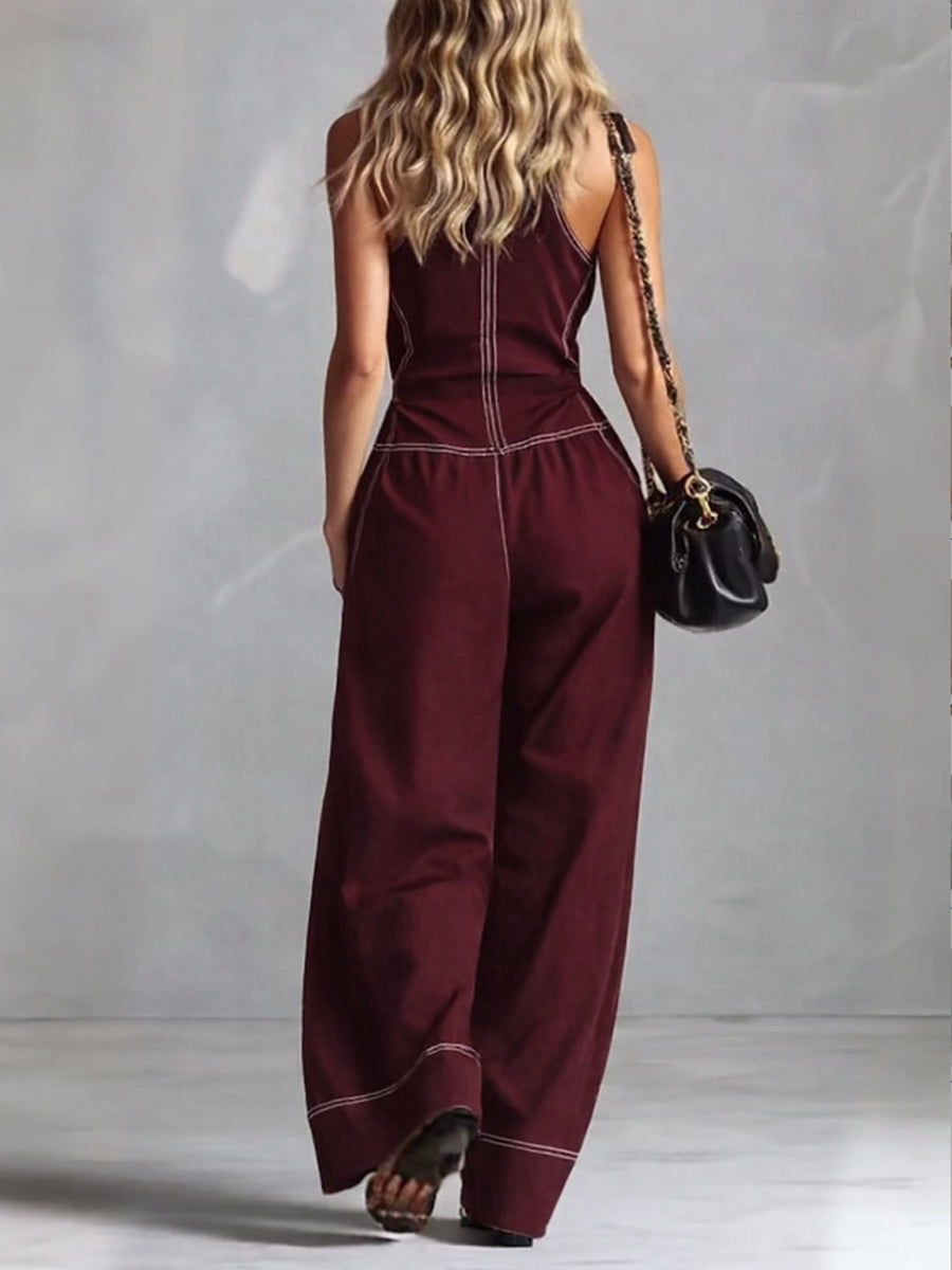 🔥 Casual Zippered Cotton Jumpsuit with the Ultimate Everyday Must-Have