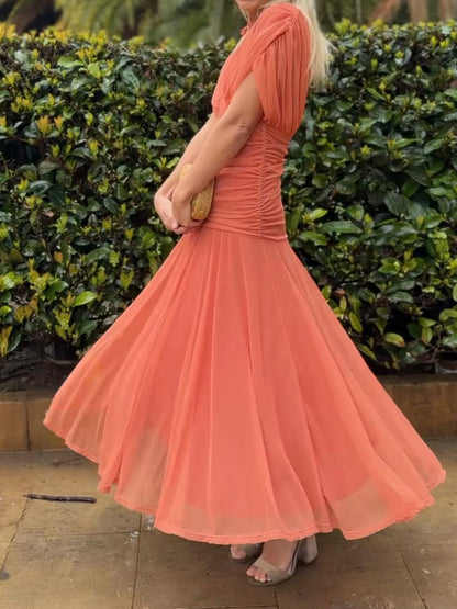 Elegant Mesh Boutonniere Dress