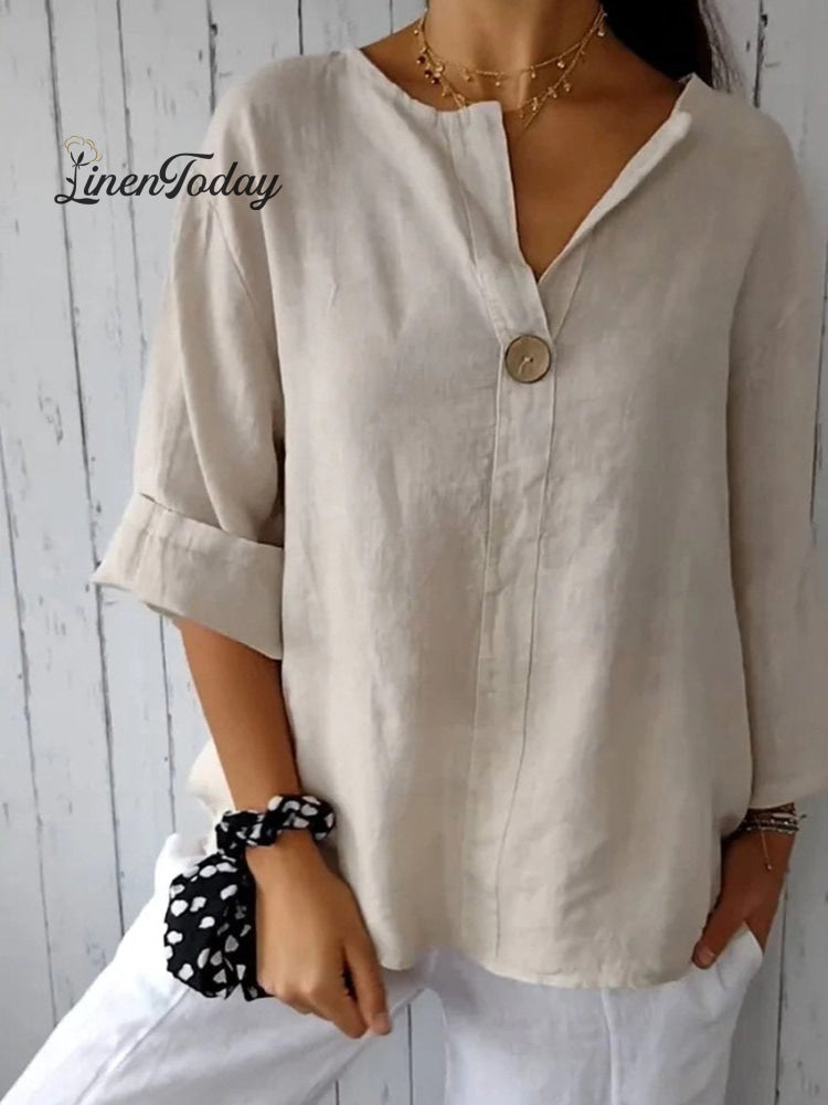 Casual Cotton Linen Shirt
