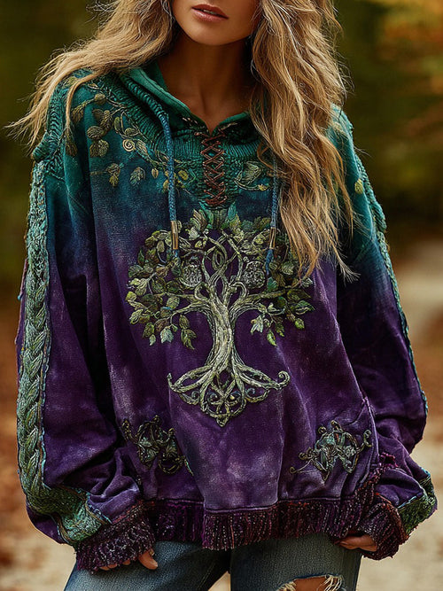 Viking Celtic Knot Tree of Life Comfort Warm Hoodie