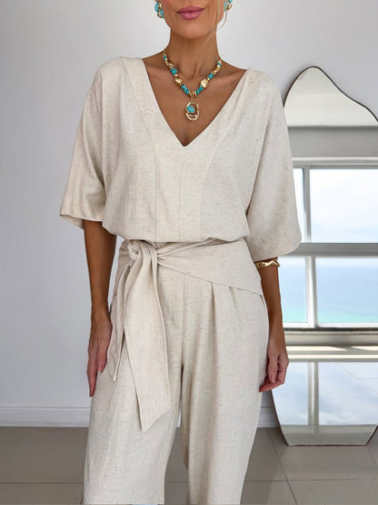 Linen and Cotton Jumpsuit