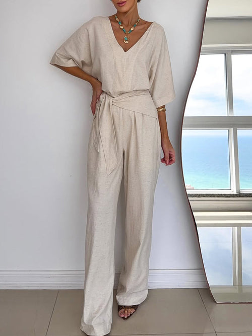 Linen and Cotton Jumpsuit