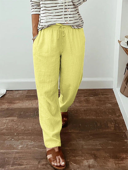 Cotton and Linen Casual Pants