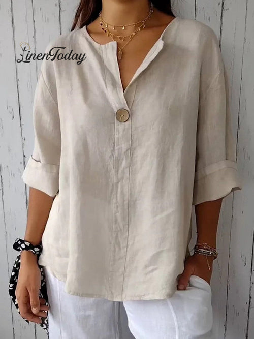 Casual Cotton Linen Shirt