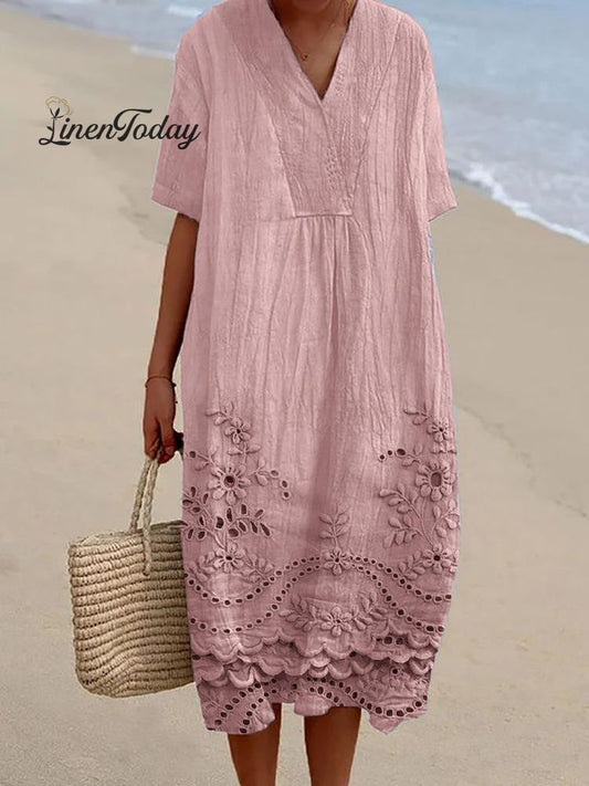 Vintage Floral Pattern Art Print Flowy Dress