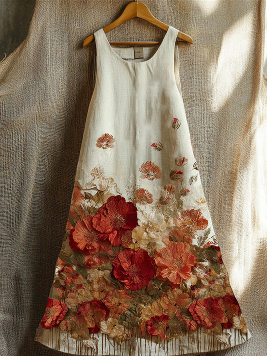 Colorful and Gorgeous V-Neck Sleeveless Long Dress